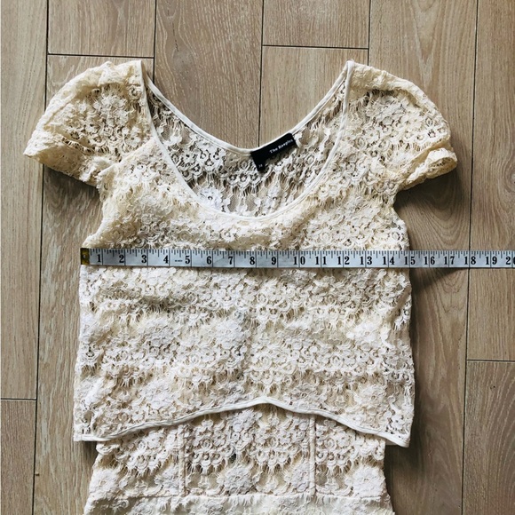 The Kooples Layered Lace Mini Dress in Cream White Size 38 /US Size M - Picture 2 of 15